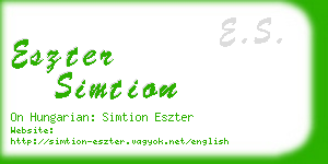eszter simtion business card